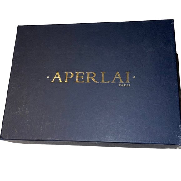 New Aperlai Geisha Mondrian Blue Suede Platform Heels Pumps Sz 38.5 Designer - Picture 13 of 13